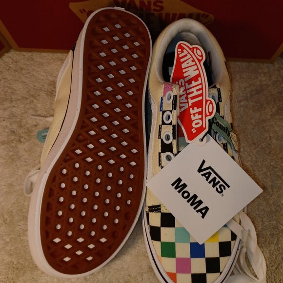 VANS Men's 4/Women's 5.5 ComfyCush Old Skool x MoMA Checkerboard VN0A3WMA1PJ - Picture 4 of 12